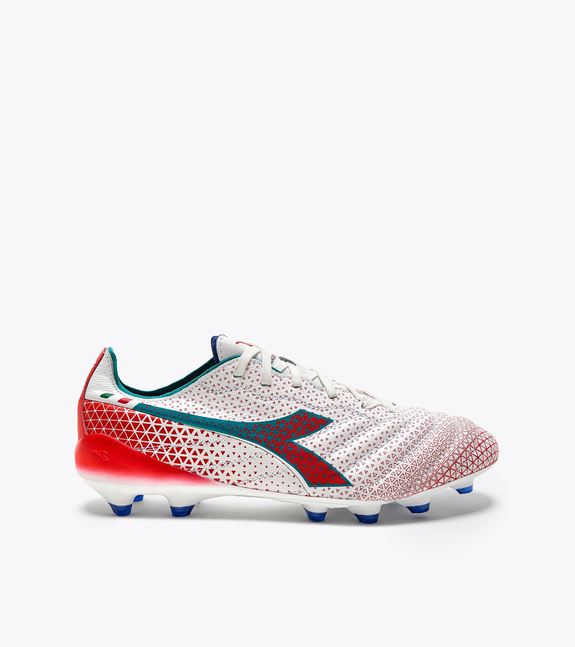 Diadora Brasil Elite Tech GR ITA LPX (white/tile blue/fluo red)-Soccer Command