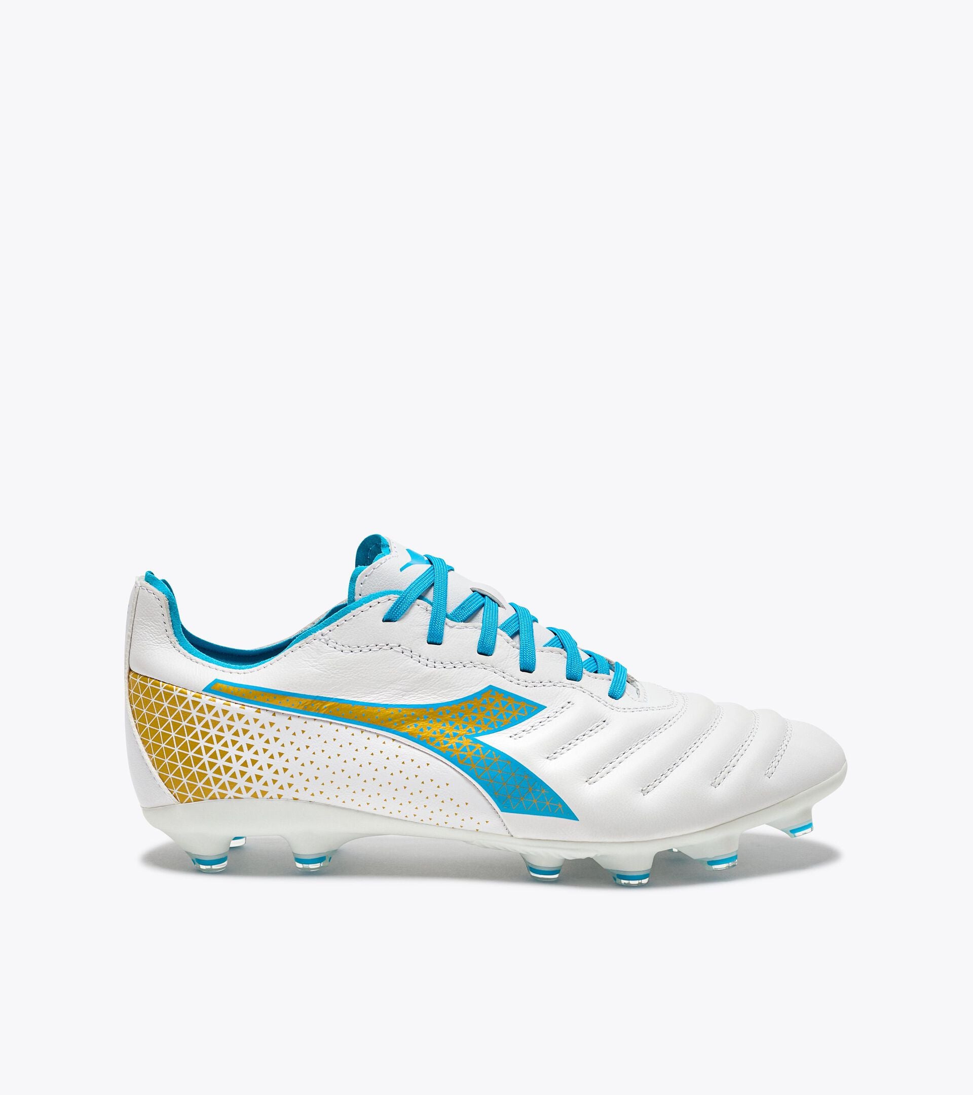 Diadora Brasil サッカーシューズ ホワイト/ブルー Diadora Brasil Elite GR LT W LP12 (white/blue fluo/rich gold)