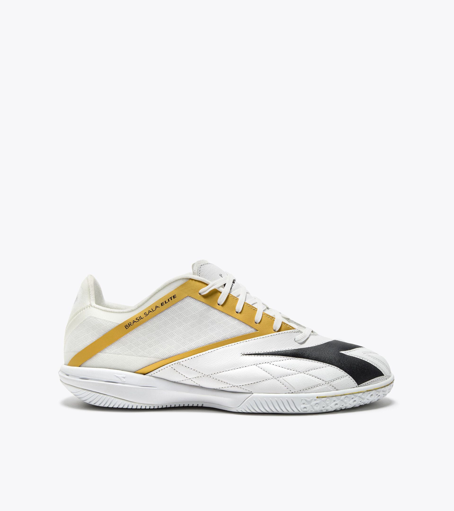 Zapatillas de fútbol Diadora Brasil Sala Elite ID (blanco/negro/oro metalizado)