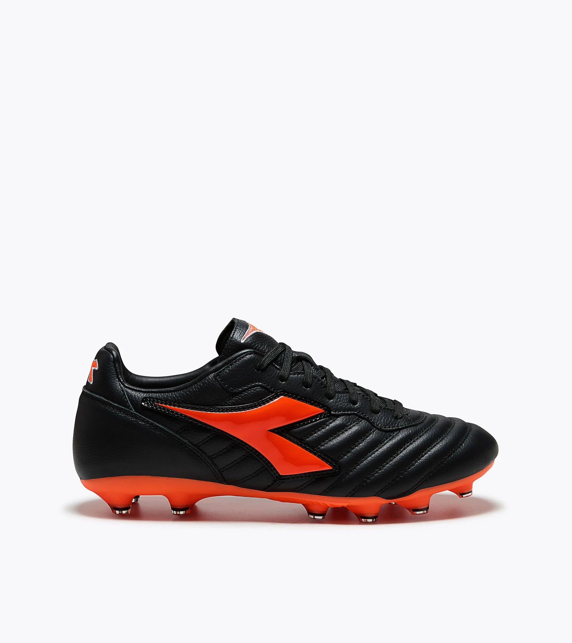 Diadora Brasil Pro FG Soccer Cleats (black/red fluor)