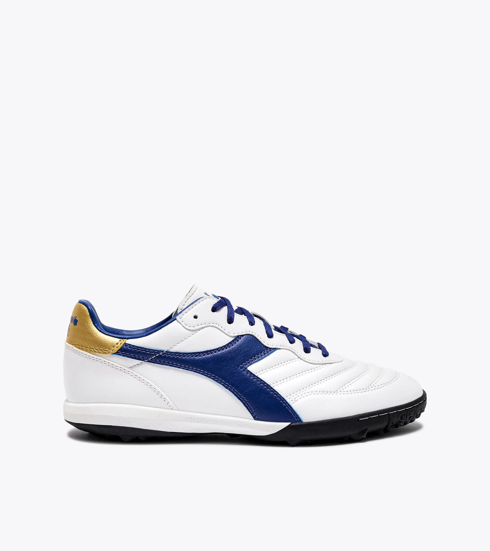 Diadora Brasil 2 R TFR Soccer Cleats (white/mazarine blue/gold)-Soccer Command