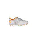 Charly Grasshopper 4.0 Youth FG Cleats (white/orange/silver)