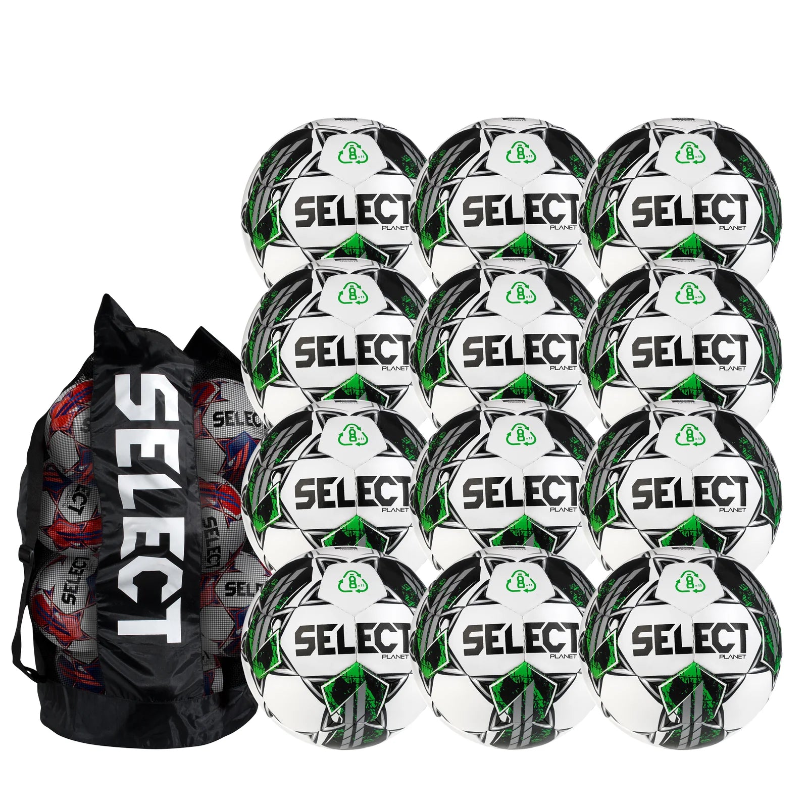 Paquete de 12 balones de fútbol Select Planet v23 NFHS (incluye bolsa para balones)