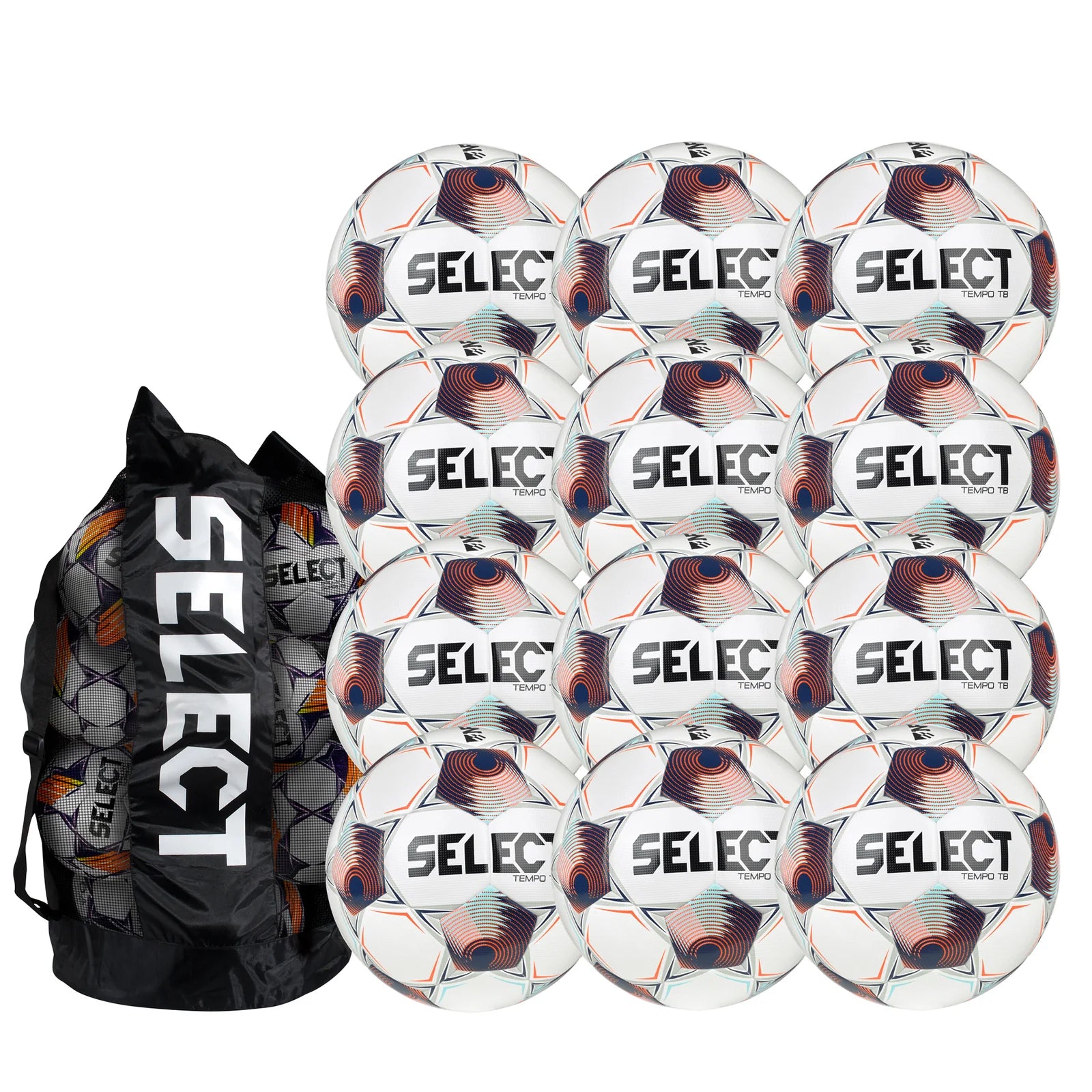Select Tempo TB v25 NFHS Soccer Ball Bundle (12-pack with ball bag)