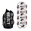 Select Tempo TB v25 NFHS Soccer Ball Bundle (4-pack with ball bag)