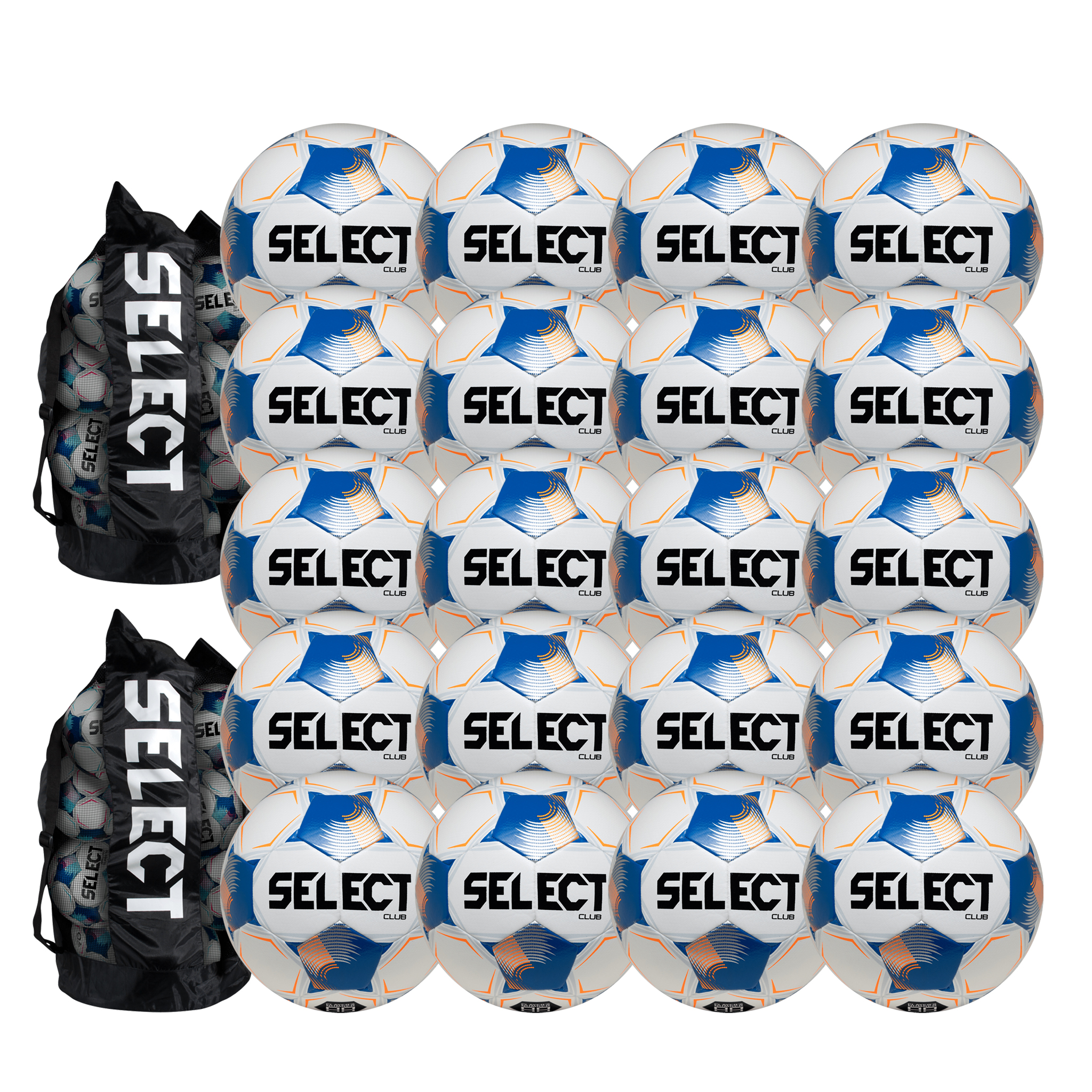 Select Club DB v26 Soccer Ball Bundle (20-pack with 2 ball bags)
