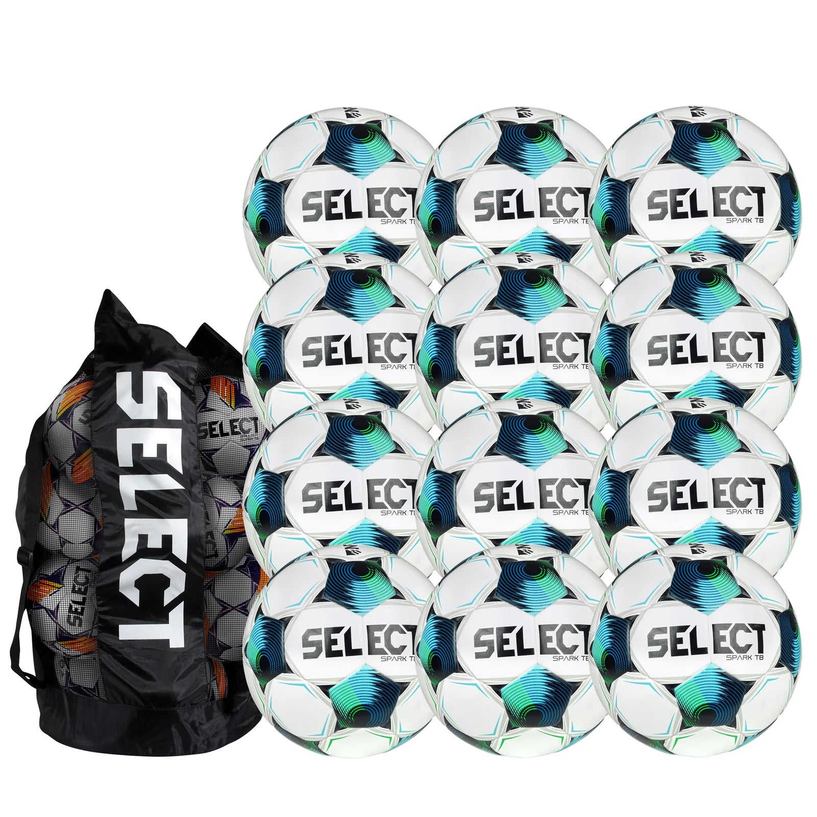 Paquete de 12 balones de fútbol Spark TB v25 NFHS (incluye bolsa para balones)