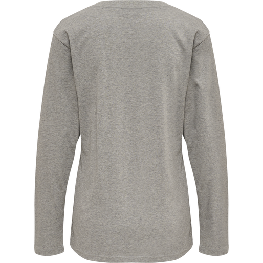 Camiseta básica roja de manga larga hummel (para mujer)