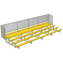 Jaypro Soccer Enclosed Bleacher (5 Row - Single Foot Plank with Guard Rail)