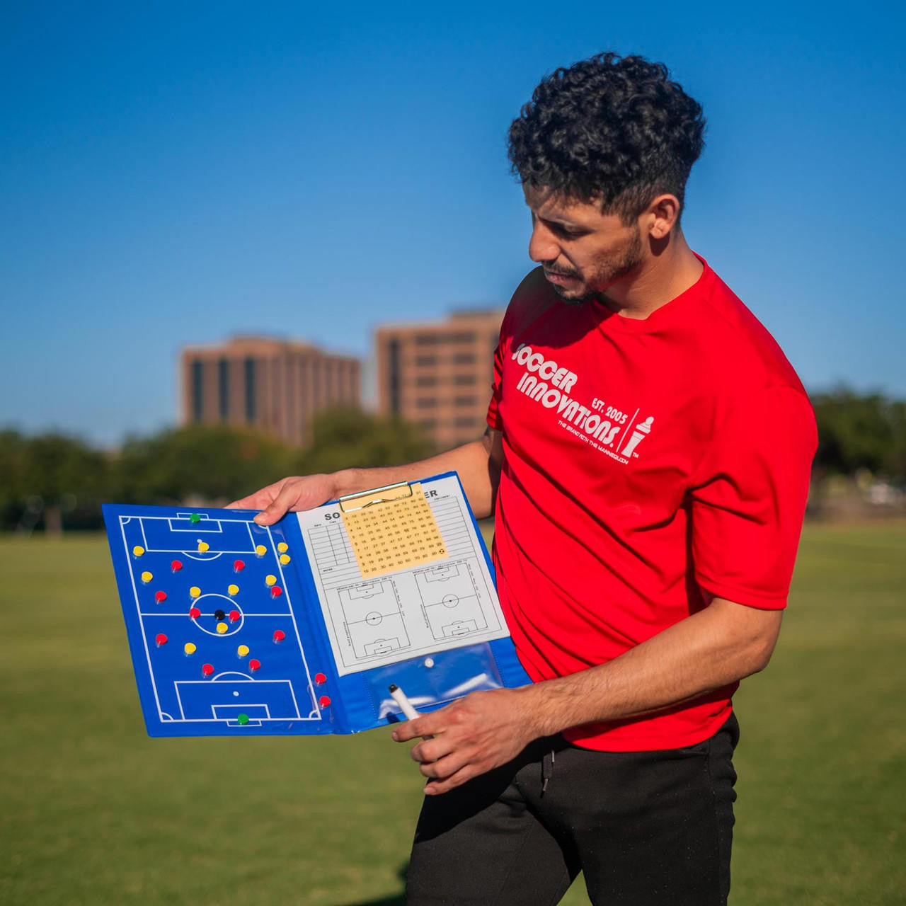 Carpeta magnética para entrenadores de fútbol de Soccer Innovations