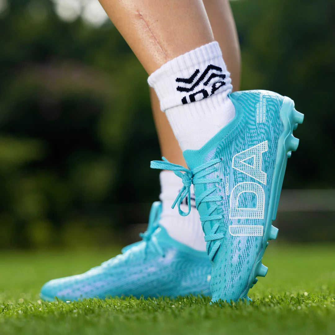 Botas de fútbol IDA Helia Pro FG/AG para mujer (azules)