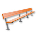 Jaypro Soccer Player Bench With Seat Back (Surface Mount)