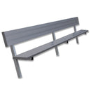 Jaypro Soccer Player Bench With Seat Back (In-Ground)-Soccer Command