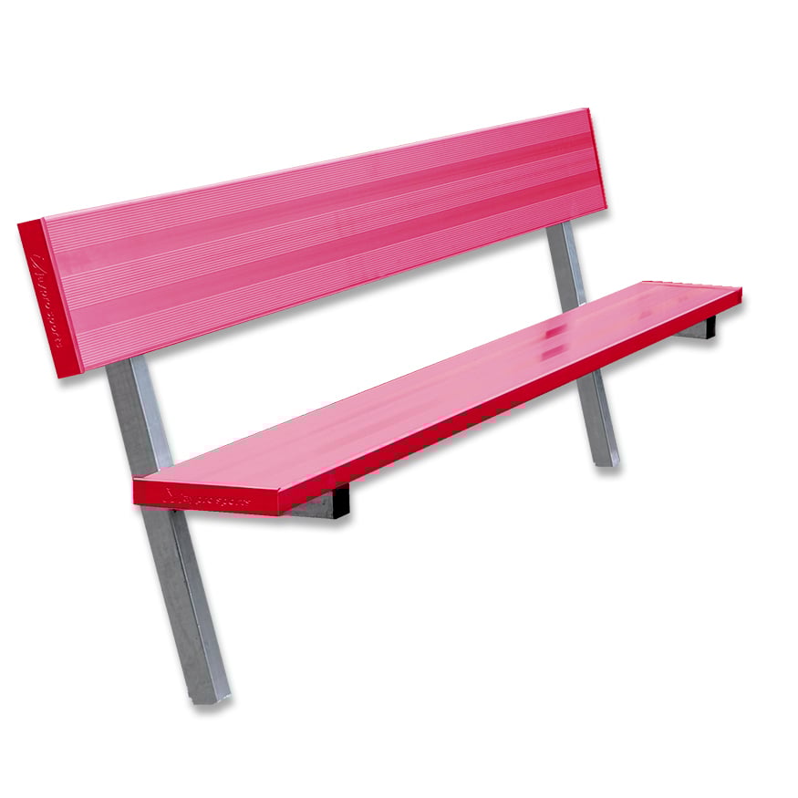 Jaypro Soccer Player Bench With Seat Back (In-Ground)-Soccer Command