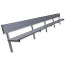 Jaypro Soccer Player Bench With Seat Back (In-Ground)-Soccer Command