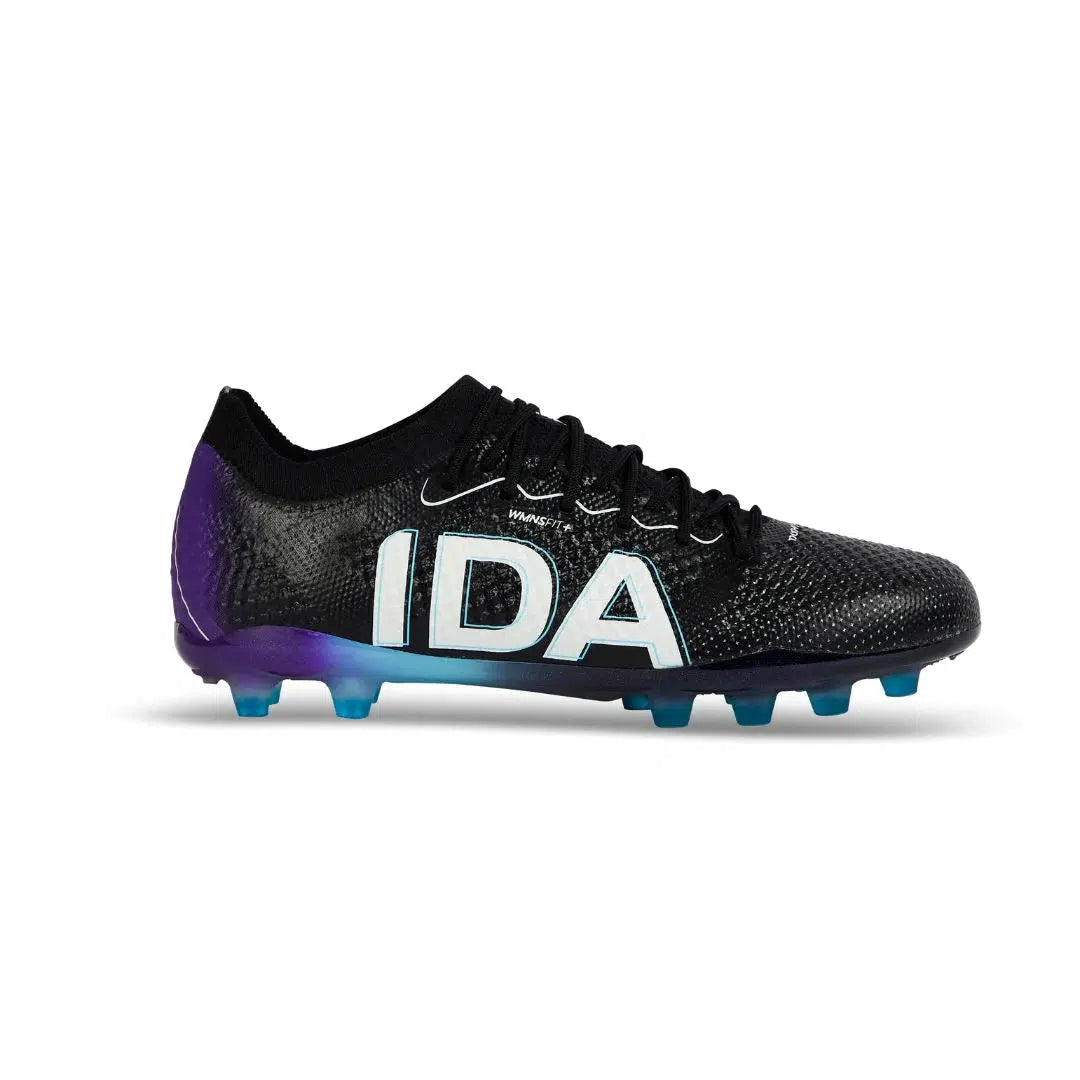 Ida Rise Elite FG/AG Soccer Cleats, Size 8, Black/Purple