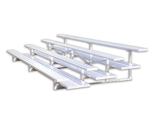 Gradas de aluminio Jaypro Soccer (4 filas - Doble plataforma para los pies)