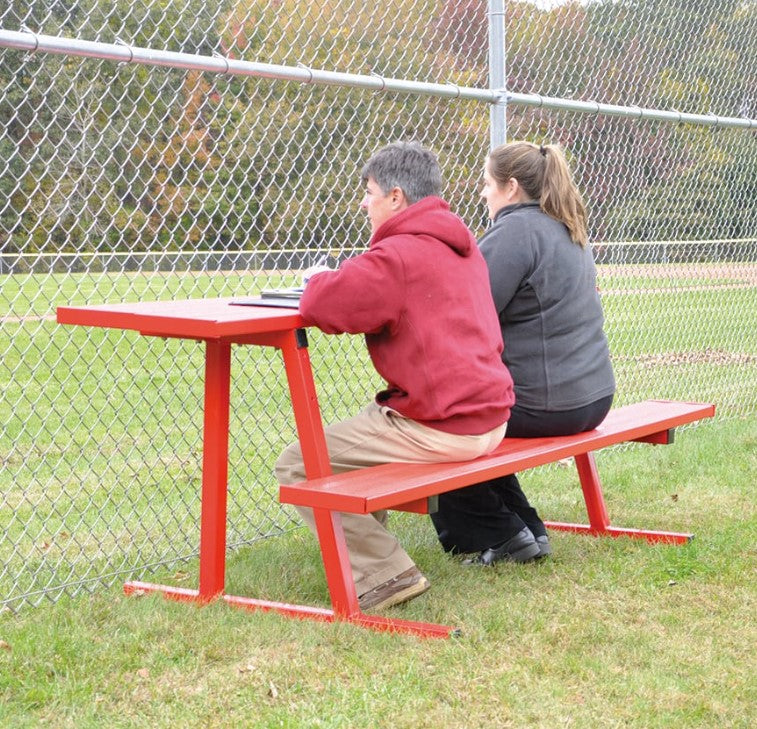 Mesa de anotadores para exteriores Jaypro de 7,5 pies con banco (portátil)