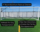 8' x 24' Pevo Stadium Series Soccer Goals with Stanchions (pair)