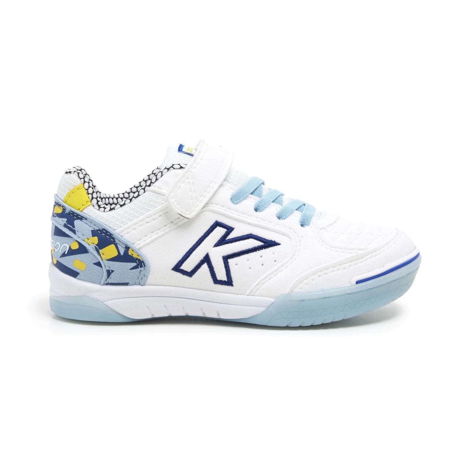 Zapatos elásticos de precisión Kelme (blanco/azul oscuro)