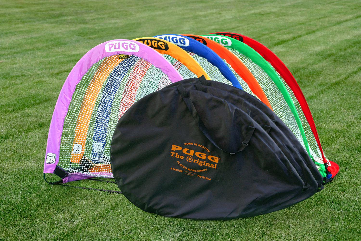 Pugg 4 Footer Pop-Up Portable Soccer Goals (6-pack)
