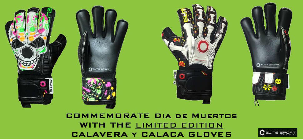 Limited Edition Día de Muertos Elite Sport Calavera y Calaca GK Gloves-Soccer Command