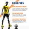Club Soccer Wall Mannequin by Soccer Innovations (Set of 4)