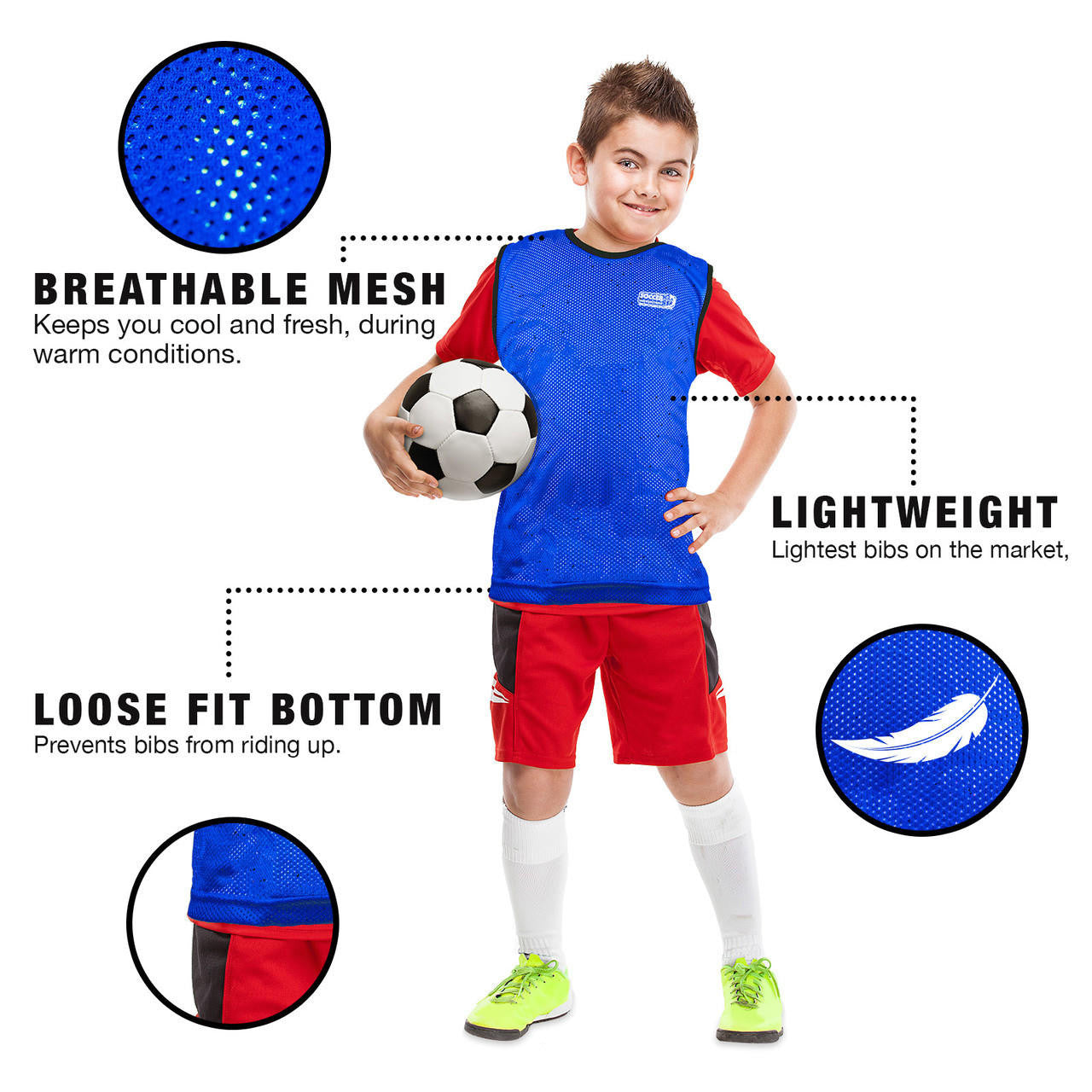 Conjunto de chalecos de entrenamiento de lujo de Soccer Innovations (conjunto de 10)
