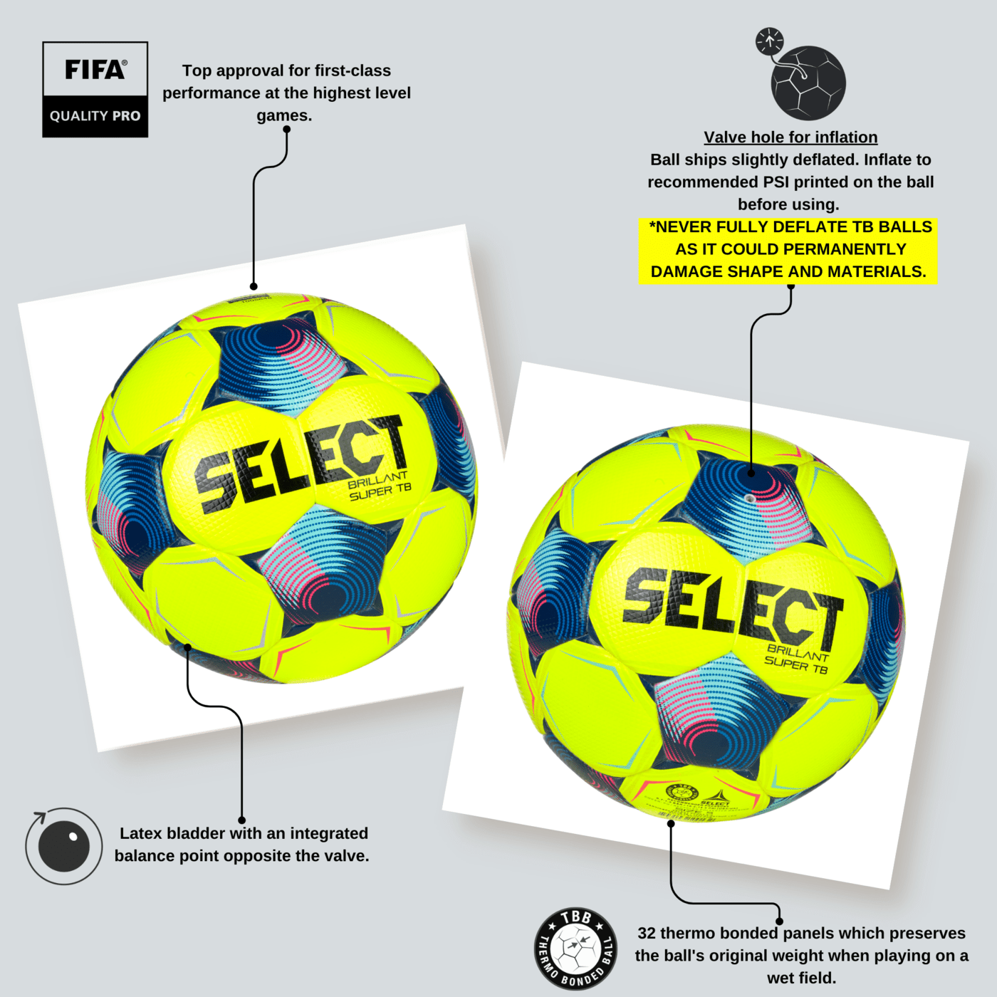 Balón de fútbol Select Brilliant Super TB v25