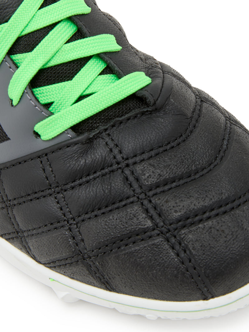 Diadora Brasil Sala TF Soccer Cleats (black/green fluo)