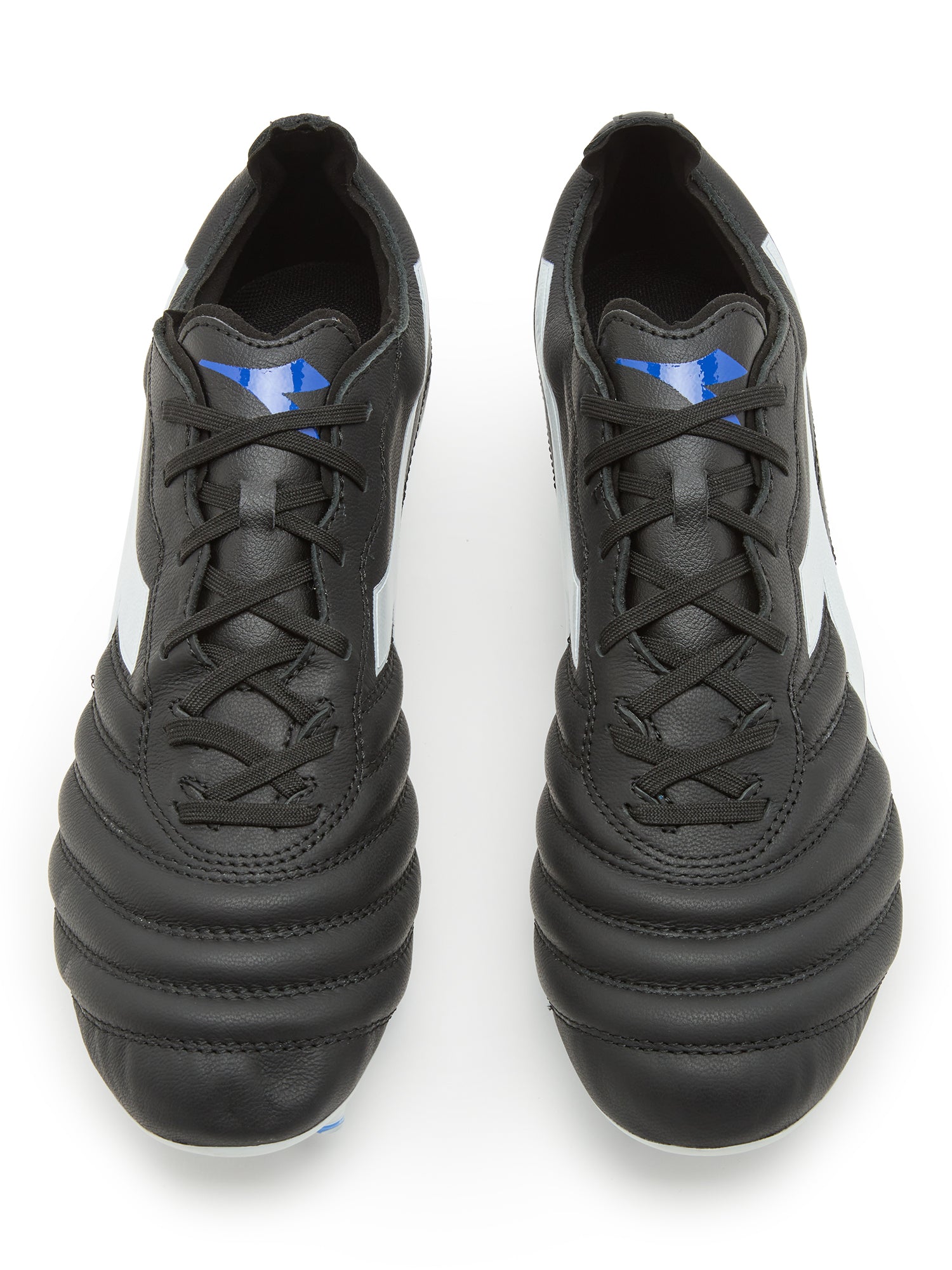 Diadora Brasil Elite 2 LT LP12 Soccer Cleats (black/white/royal blue)-Soccer Command