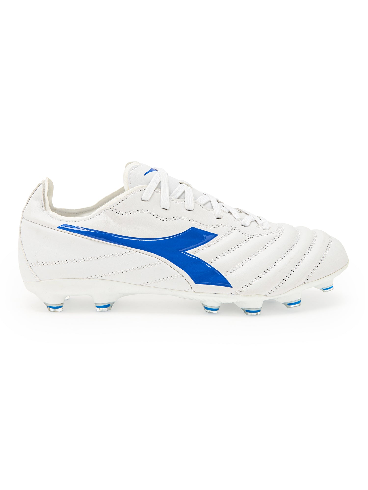 Diadora Brasil Elite 2 LT LP12 Soccer Cleats (white/royal blue)-Soccer Command