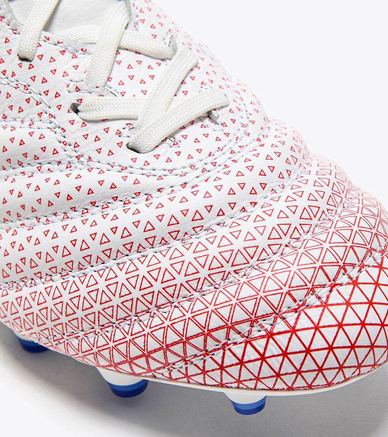 Diadora Brasil Elite Tech GR ITA LPX (white/tile blue/fluo red)-Soccer Command