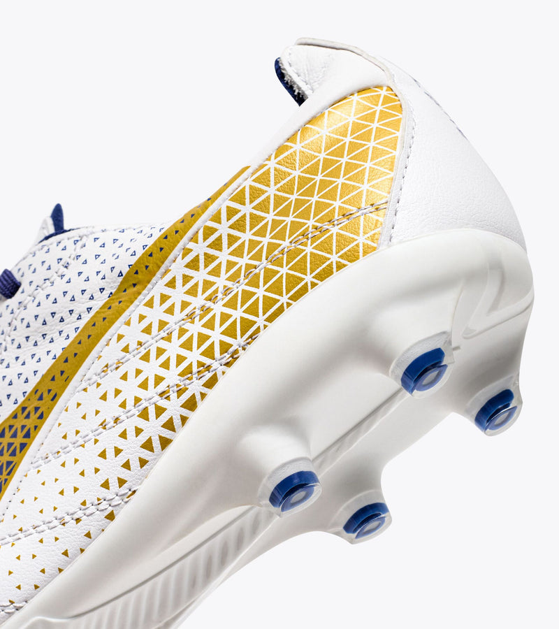Diadora Brasil Elite GR LT LP12 (white/mazarine blue/gold)-Soccer Command