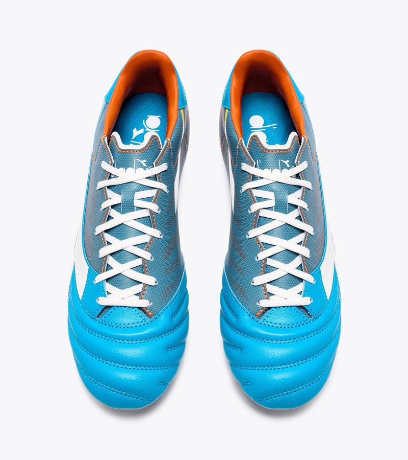 Diadora Brasil Elite Veloce GR LPU (blue fluo/white/orange)-Soccer Command