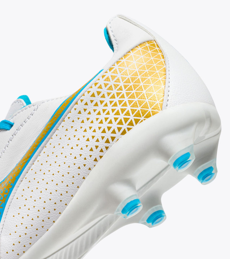 Diadora Brasil Elite GR LT W LP12 (white/blue fluo/rich gold)-Soccer Command
