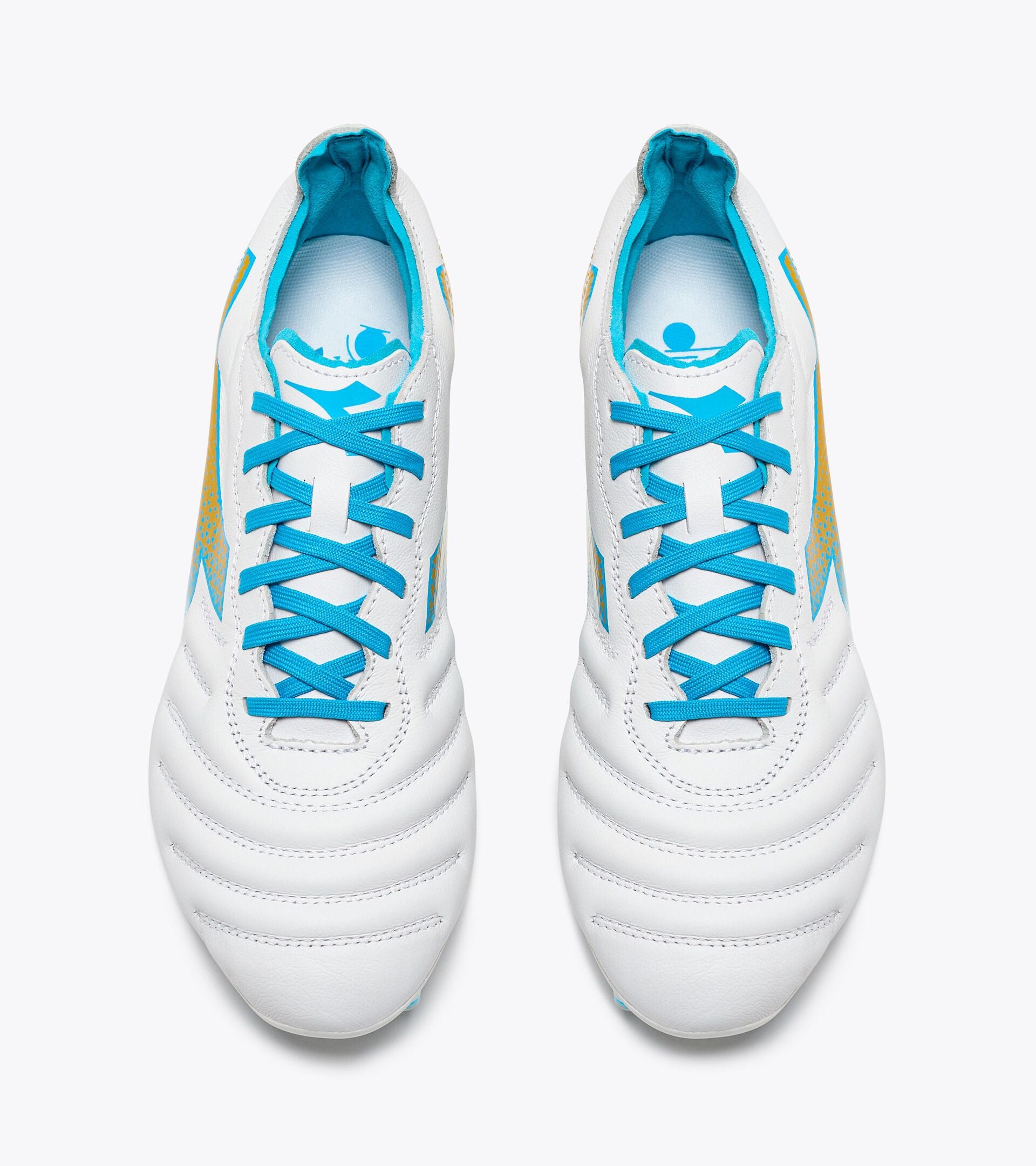 Diadora Brasil Elite GR LT W LP12 (white/blue fluo/rich gold)-Soccer Command