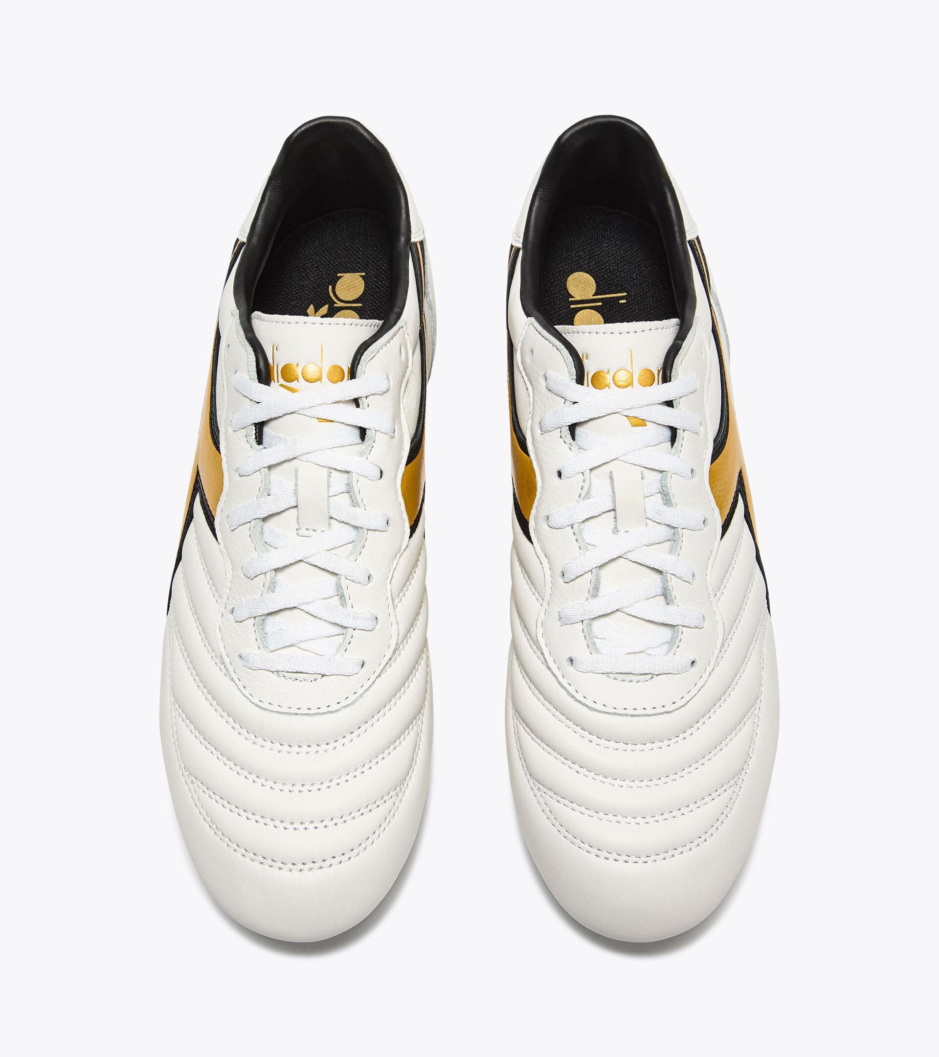 Botas de fútbol Diadora Brasil LT+ MDPU (blanco/dorado)