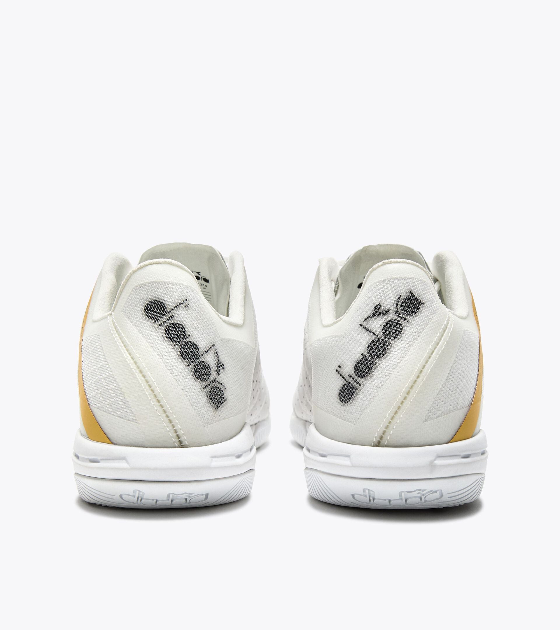 DIADORA X SALA SL ID J ホワイト/ゴールド 40 Diadora Brasil Sala Elite ID Soccer Shoes (white/black/metallic gold)
