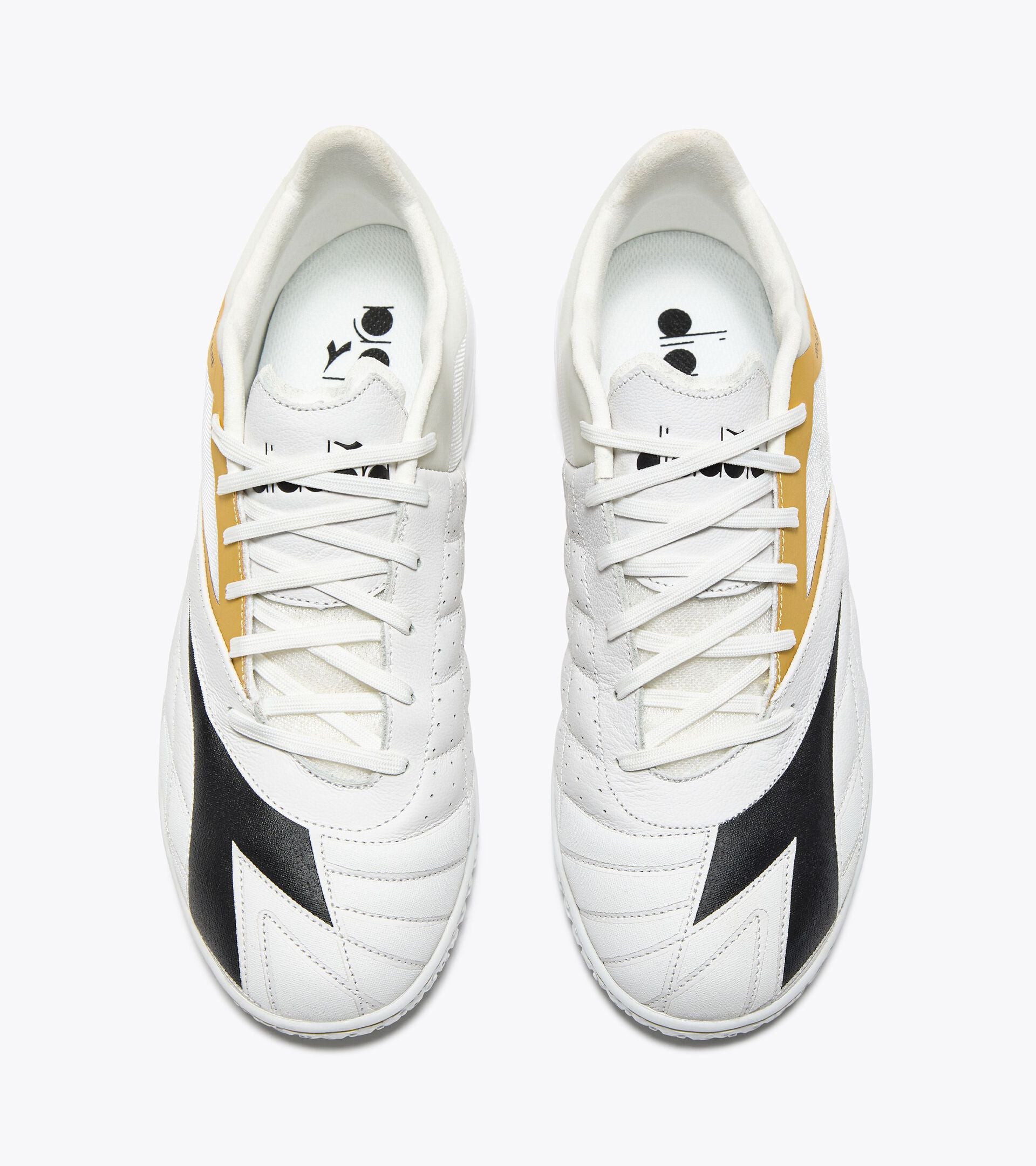 Zapatillas de fútbol Diadora Brasil Sala Elite ID (blanco/negro/oro metalizado)