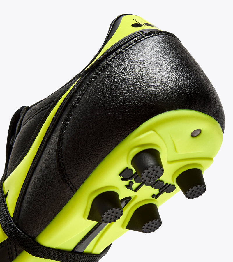 Diadora Icon LT T MDPU Soccer Cleats (black/fluorescent yellow)