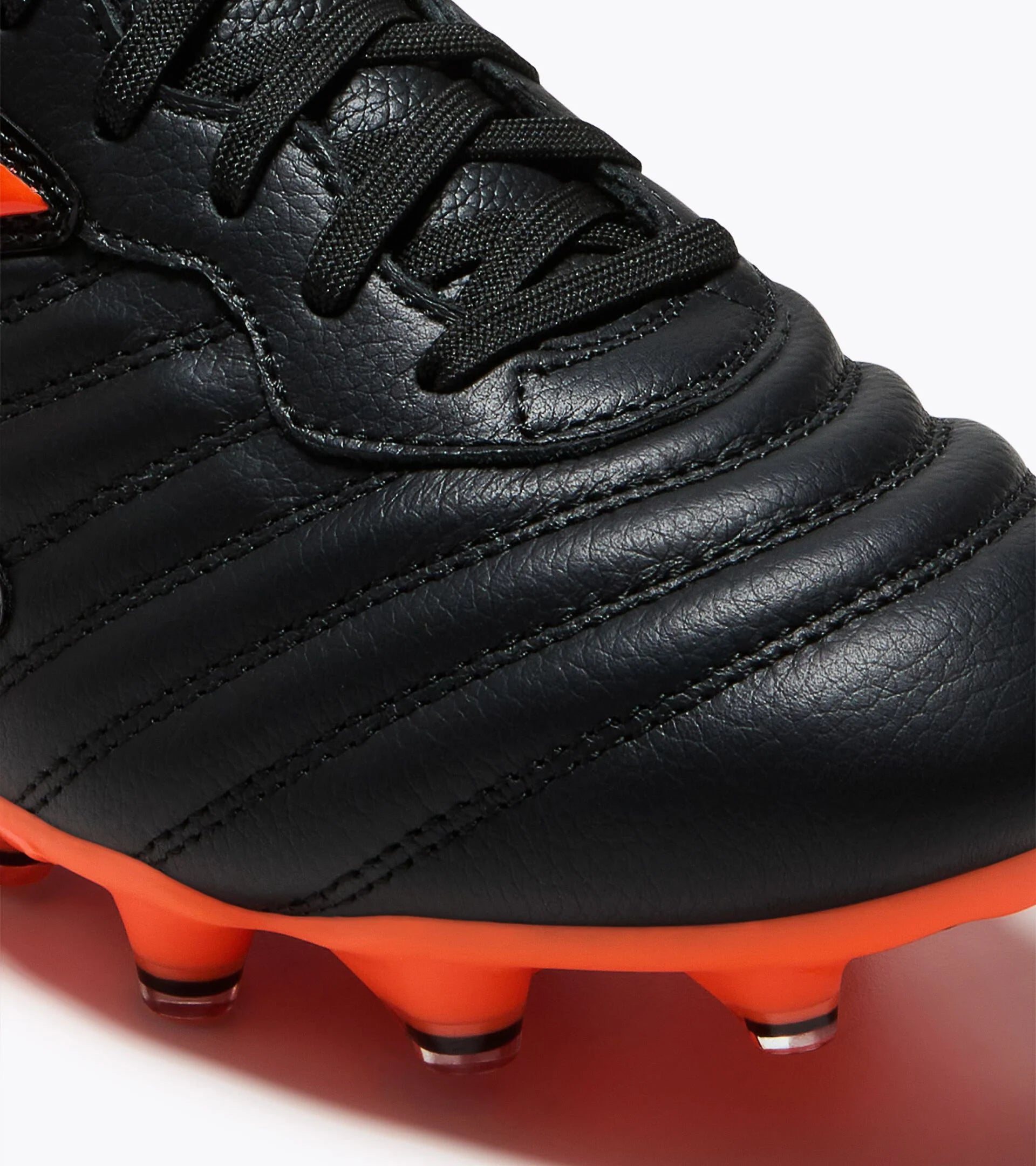 Diadora Brasil Pro FG Soccer Cleats (black/red fluor)