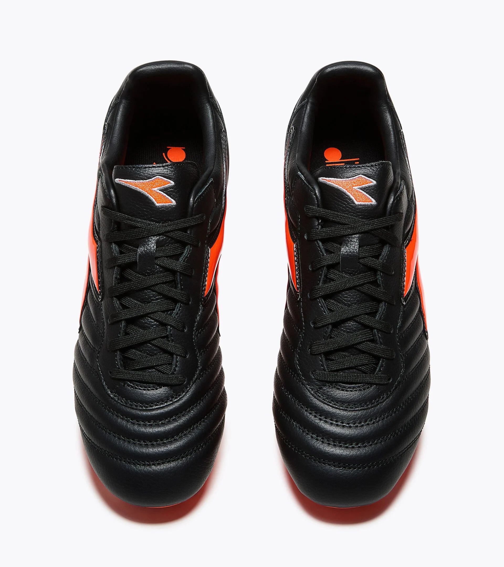 Diadora Brasil Pro FG Soccer Cleats (black/red fluor)