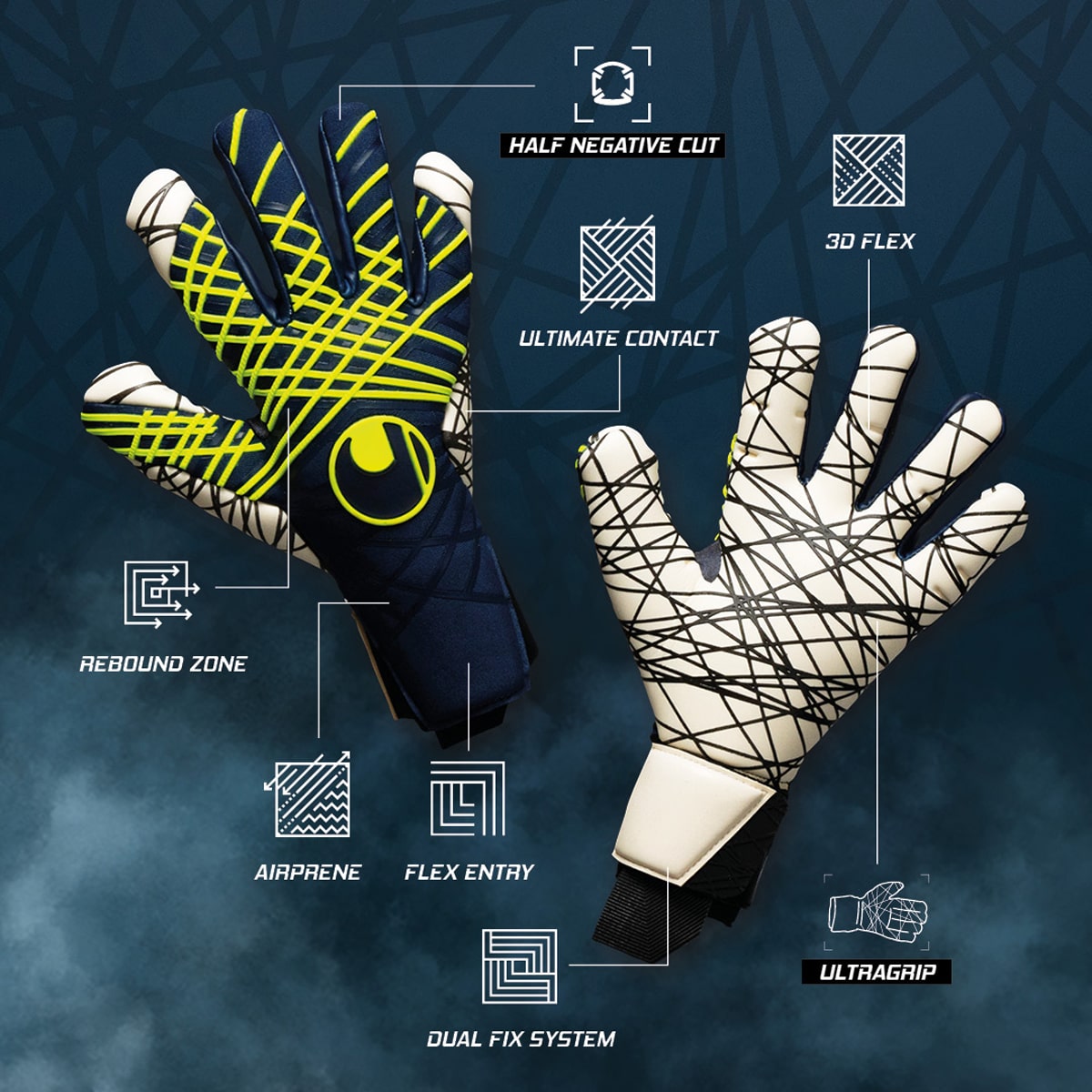 Guantes de portero Uhlsport Prediction Ultrgrip HN
