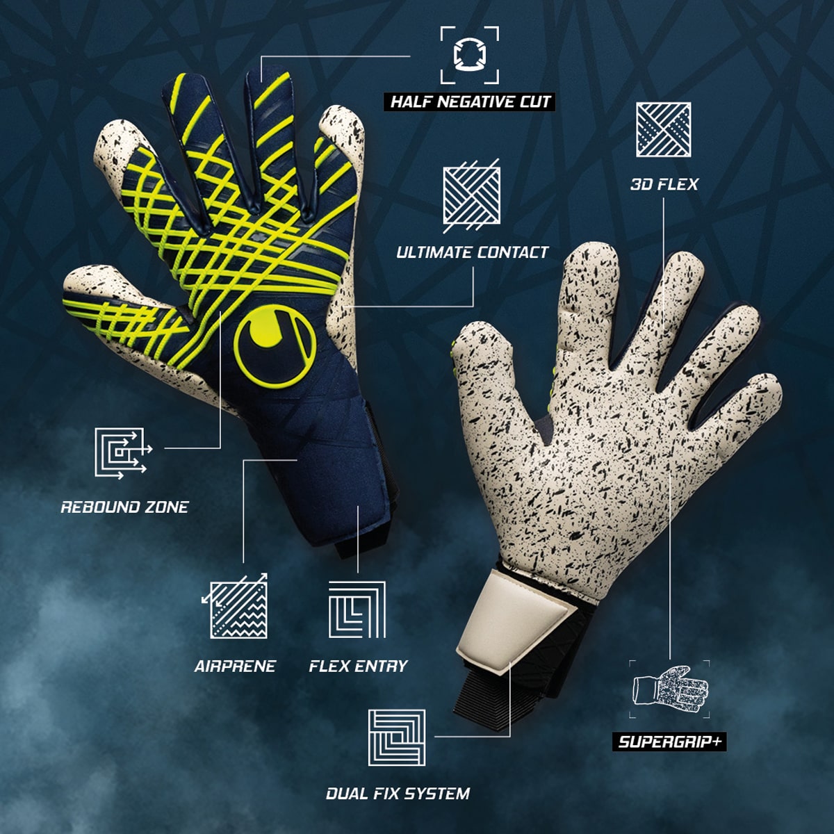 Guantes de portero Uhlsport Prediction Supergrip+ HN