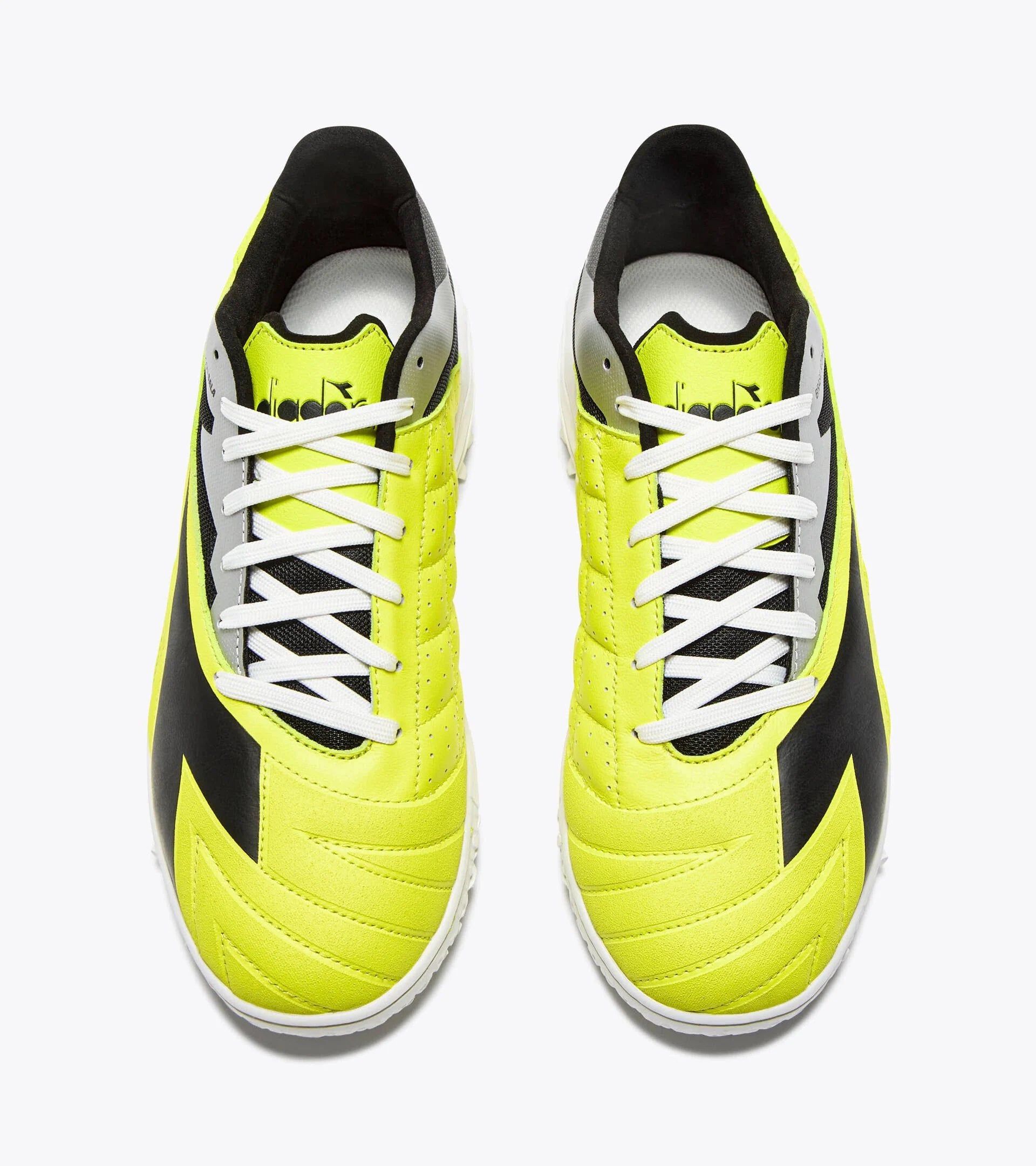 Zapatillas de fútbol Diadora Brasil Icon Sala TF (amarillo fluorescente DD/negro)