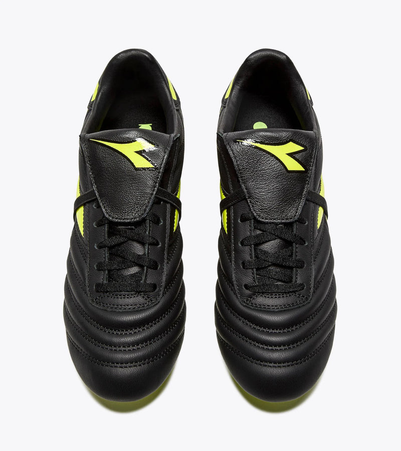 Diadora Icon LT T MDPU Soccer Cleats (black/fluorescent yellow)