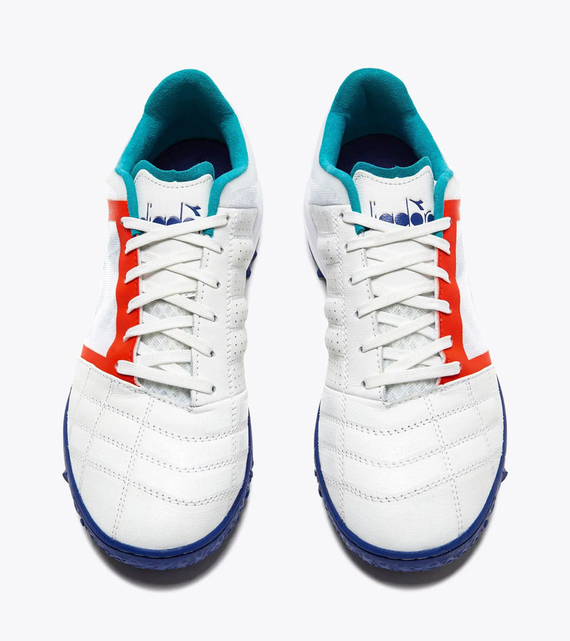 Diadora Brasil Sala Cup TF Soccer Cleats (white/navy)-Soccer Command