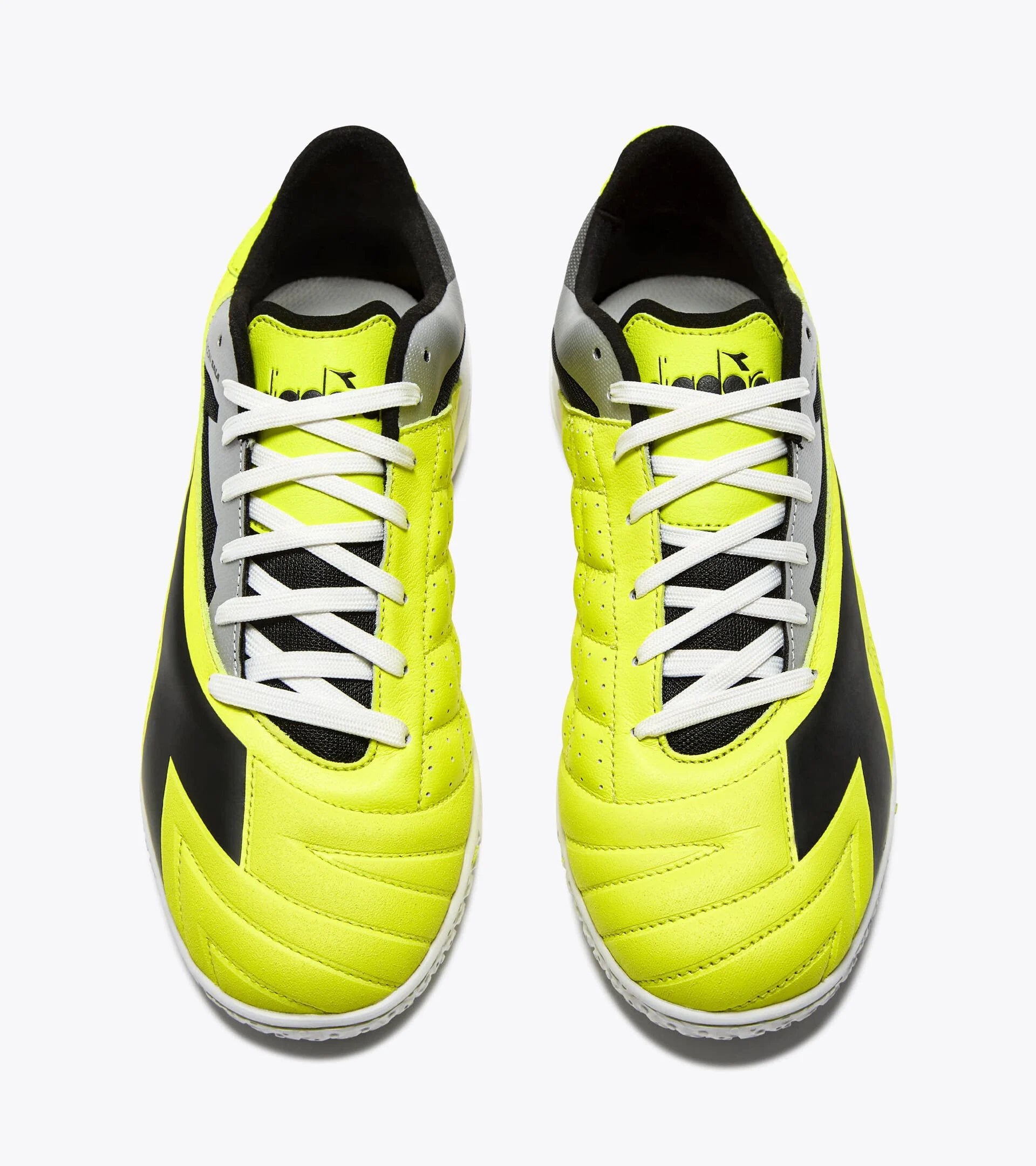 Zapatillas de fútbol Diadora Brasil Icon Sala ID (amarillo fluorescente DD/negro)