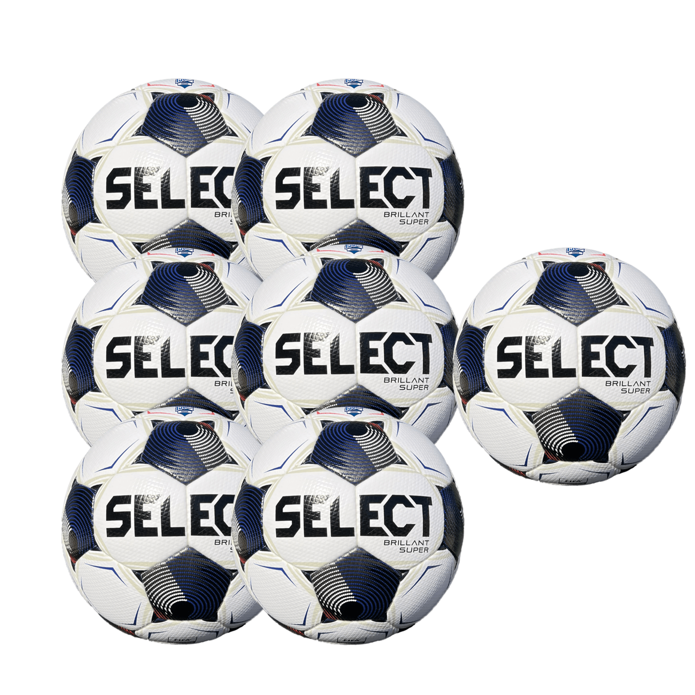 Balón de fútbol Select NJCAA Brilliant Super v25 (paquete de 7)